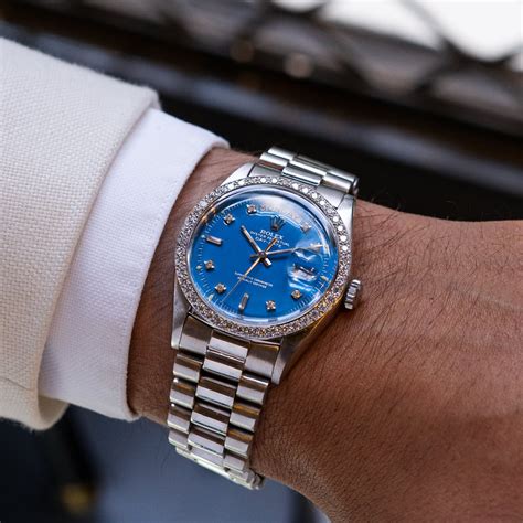 rolex day date blue leather|Rolex Day-Date configurator.